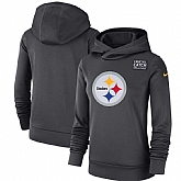 Women Pittsburgh Steelers Anthracite Nike Crucial Catch Performance Hoodie,baseball caps,new era cap wholesale,wholesale hats
